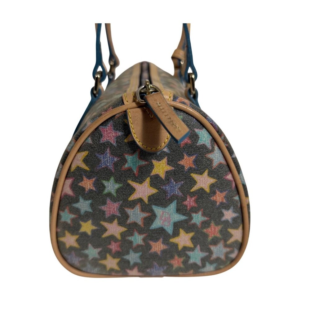 Dooney & Bourke Vintage Multicolored Stars Barrel Shoulder Bag Rainbow Zipper - Picture 5 of 16